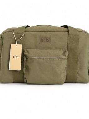 BÉIS The Sport Duffle Olive Green NWT Travel Gym Carry-On Bag
